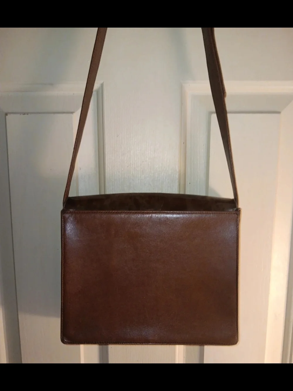 Valentino Garavani Leather Brown Crossbody Messenger Bag